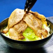 豚肉とレタスの丼レシピ